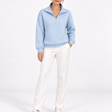 Sienna-tikattu puolivetoketjullinen collegepaita