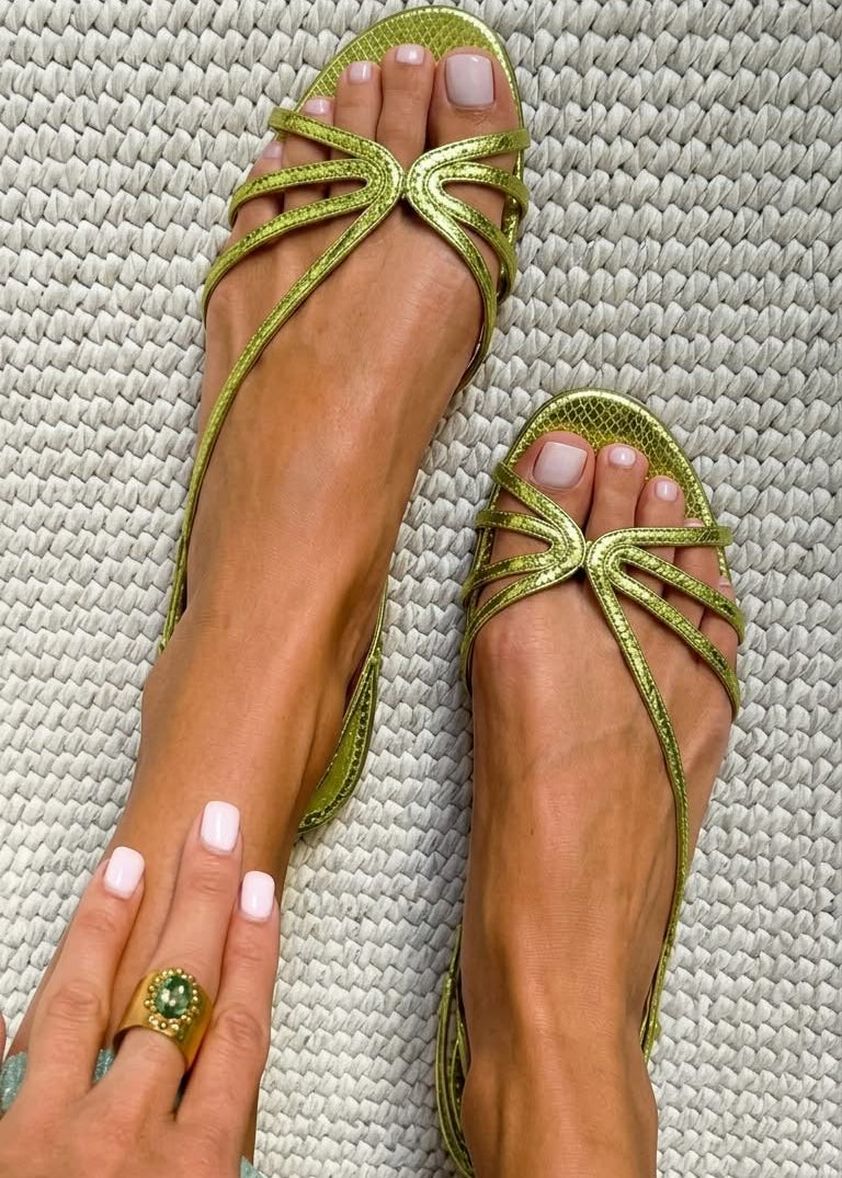 Camille™ | Kulta Sandalet, Kesäinen Eleganssi